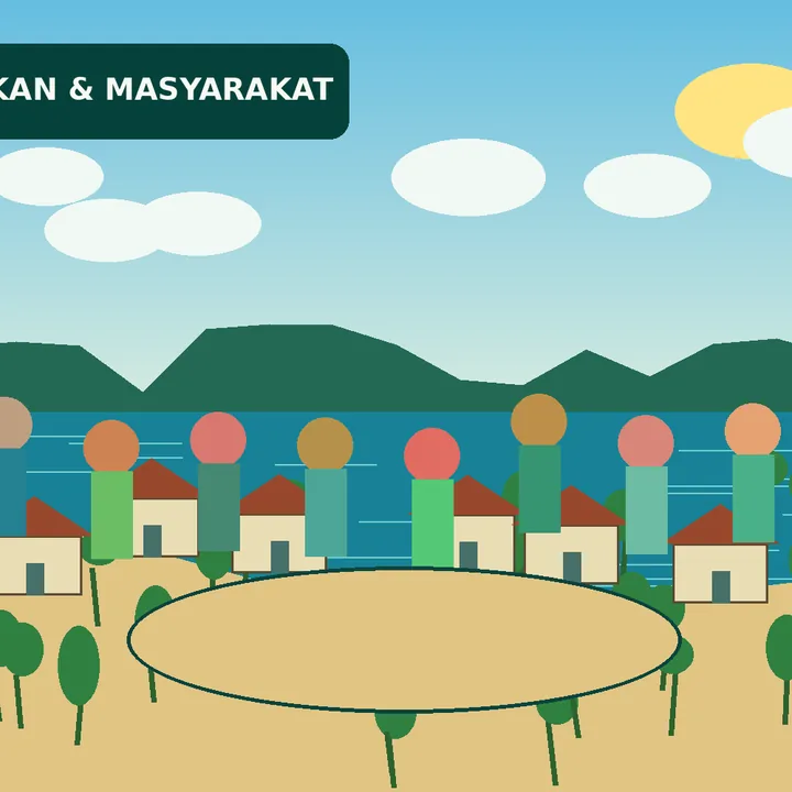 Ilustrasi pendidikan dan pengembangan sumber daya manusia Berakit